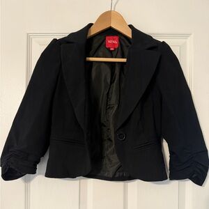 XOXO Womens Black Blazer